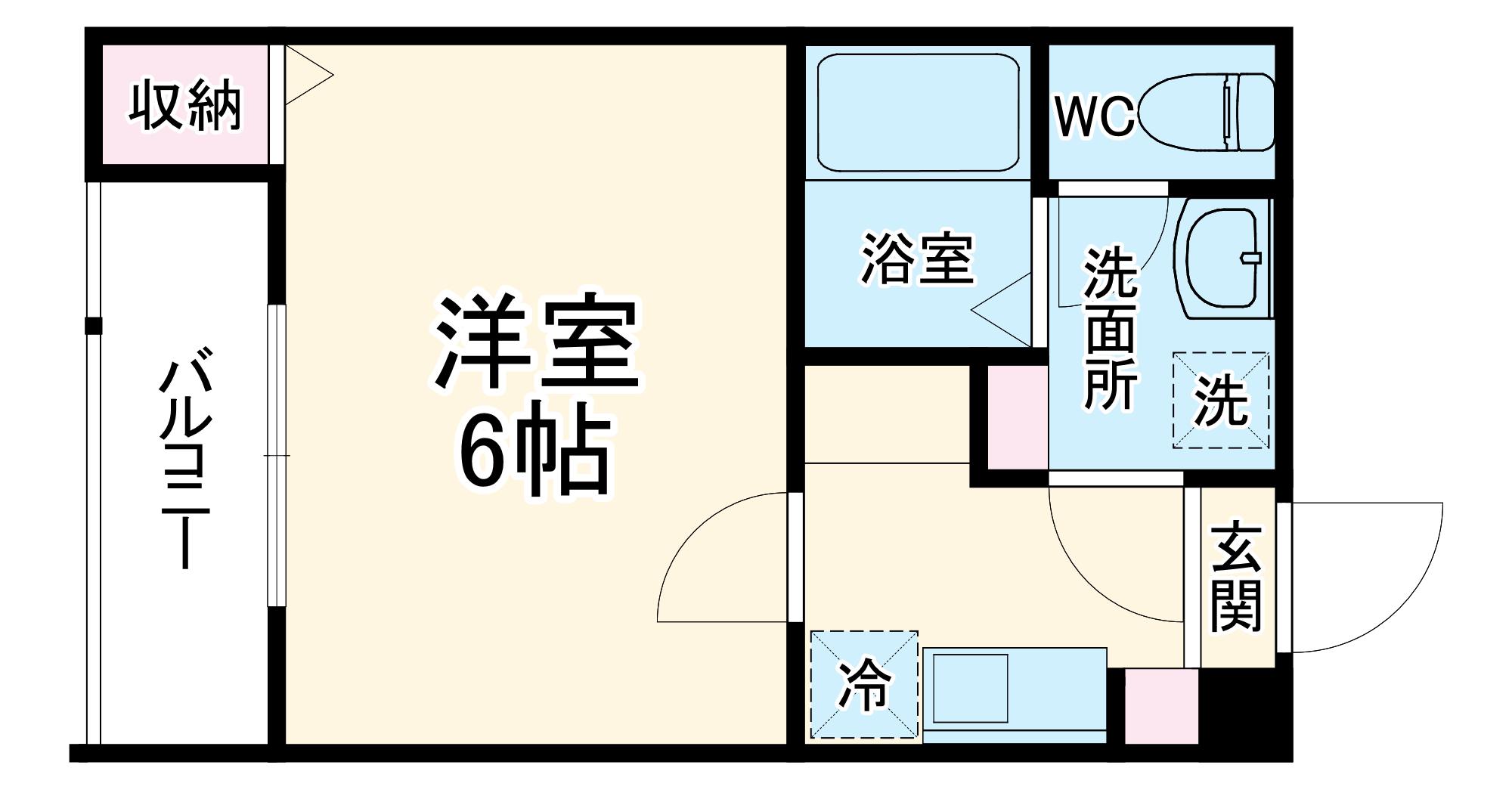 MELDIA大宮Ⅱ(1K/1階)の間取り写真