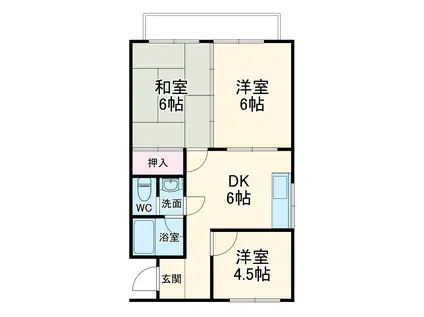 ルーセントK(3DK/2階)の間取り写真