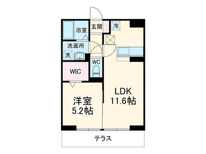 ノーブルパレス(1LDK/1階)の間取り写真