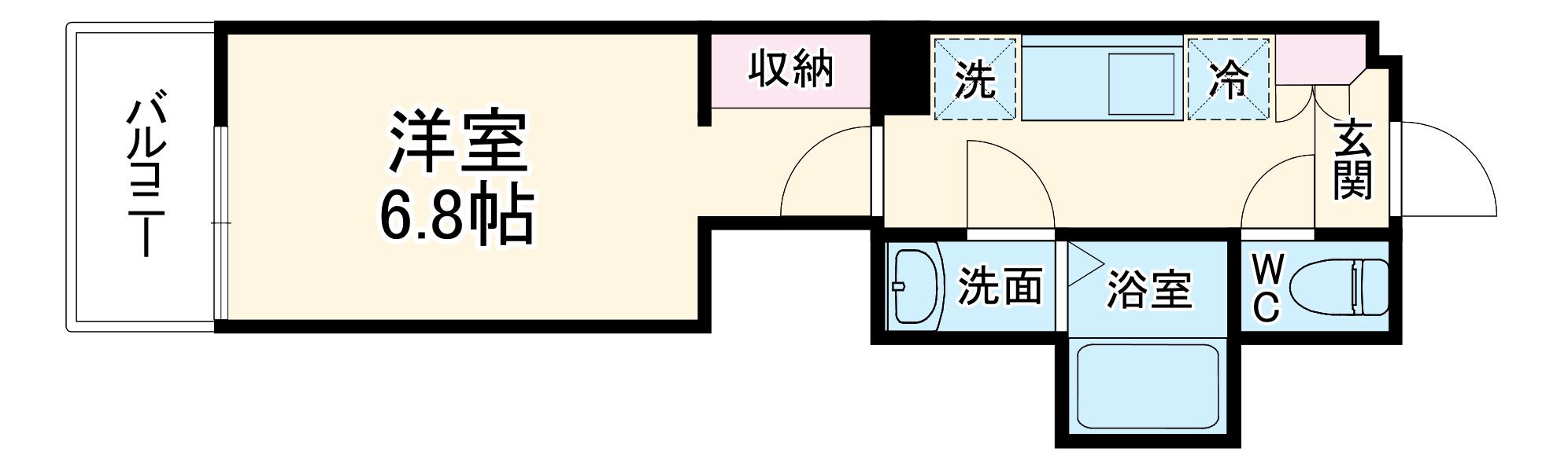 MELDIA高座渋谷Ⅳ(1K/3階)の間取り写真