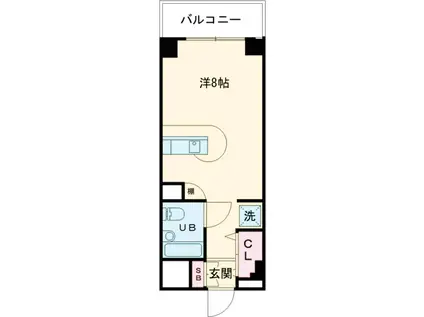 グリーンプラザ北綾瀬Ⅲ(ワンルーム/2階)の間取り写真