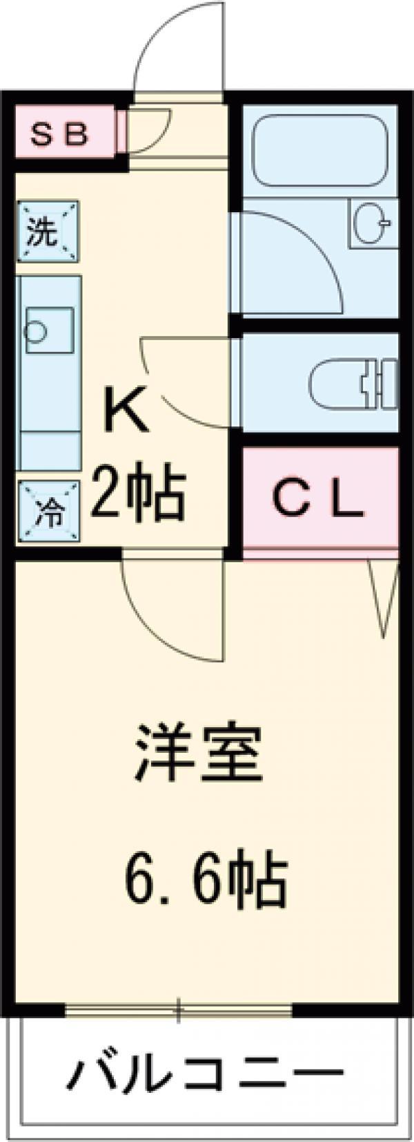 レジデンス八王子(1K/3階)の間取り写真