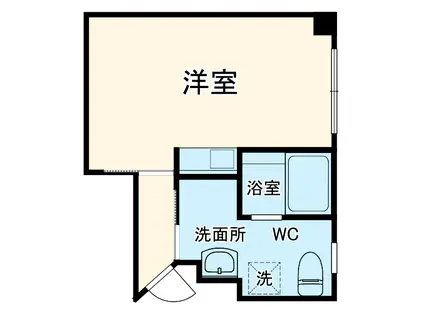 サニーフラッツ(ワンルーム/3階)の間取り写真