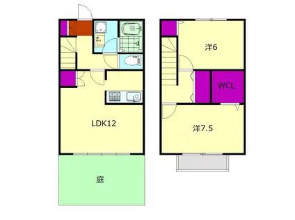 ラークヒル(2LDK)の間取り写真