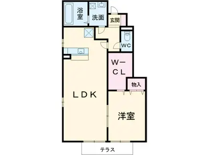 ノールメゾンⅡ(1LDK/1階)の間取り写真