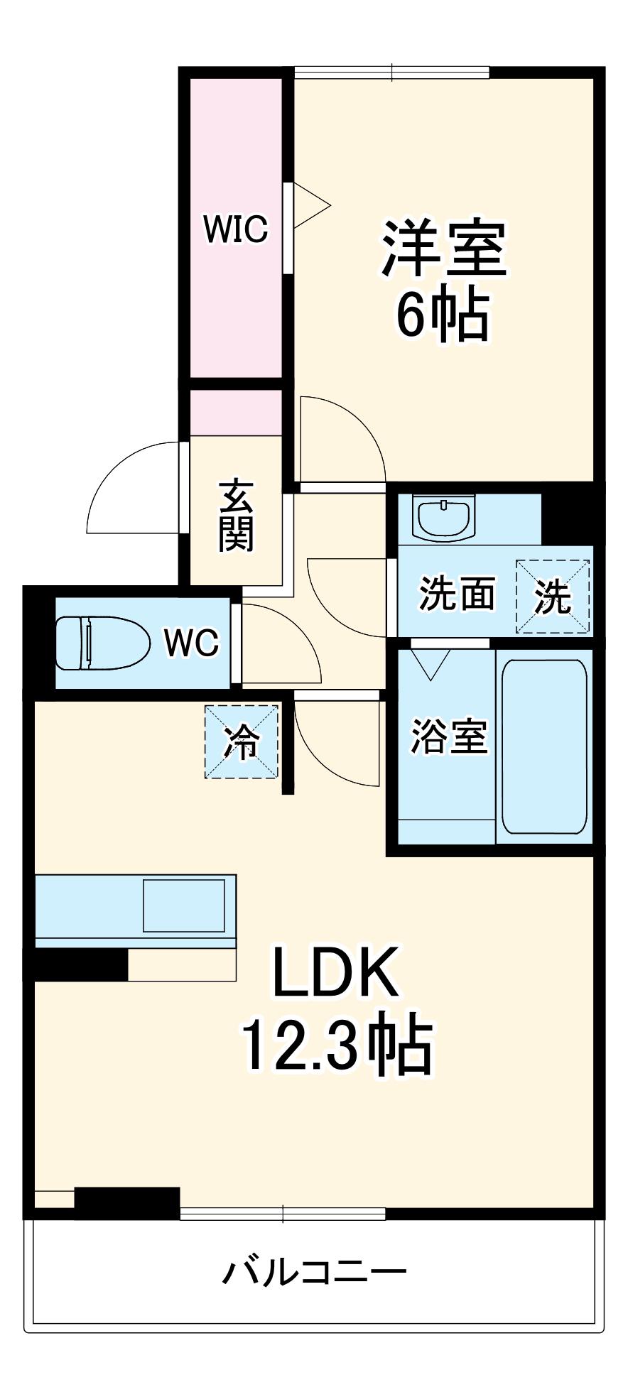 エターナル武田(1LDK/1階)の間取り写真