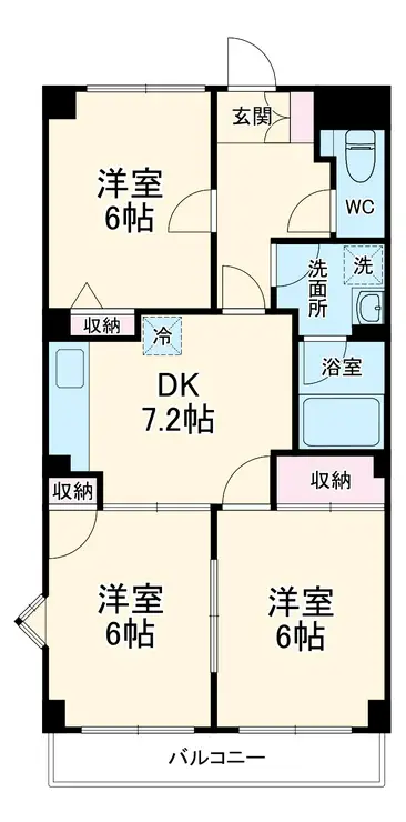 バリアーイン東百合丘 1階階 間取り