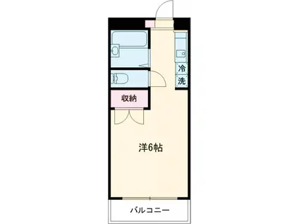 ハイムグリンディル(1K/4階)の間取り写真