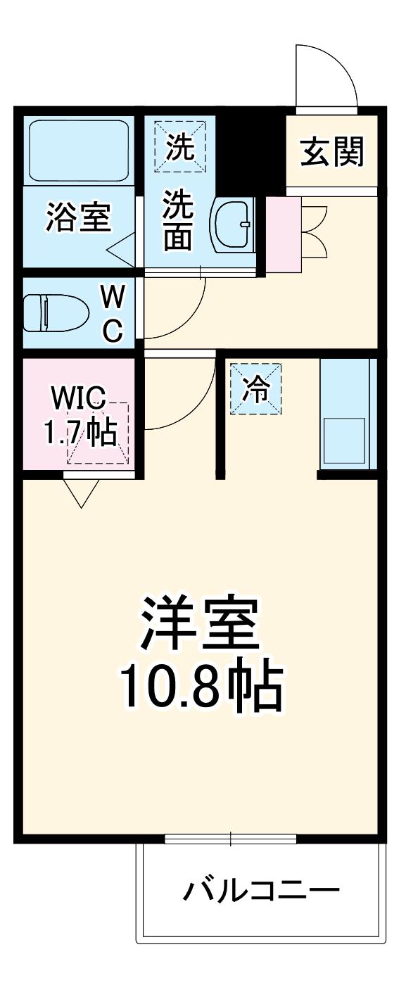 フォレストメゾン(ワンルーム/1階)の間取り写真
