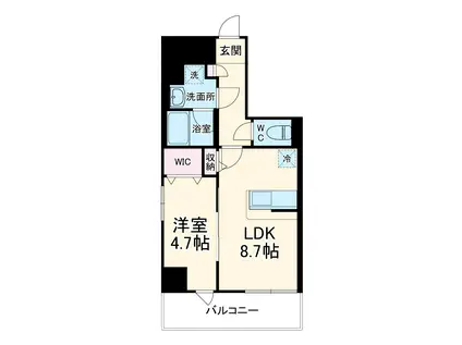 LESPEDEZAしょうなん(1LDK/5階)の間取り写真