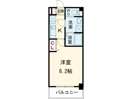 ドゥーエ西船橋(1K/1階)の間取り写真