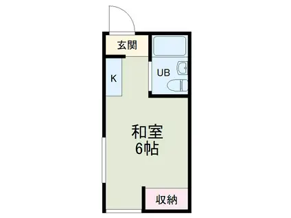 ハイツキャリコ(1K/2階)の間取り写真