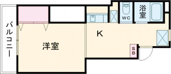 CASA DE TAKAGI(1DK/3階)の間取り写真