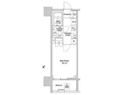 コンフォリア品川イースト(1K/3階)の間取り写真