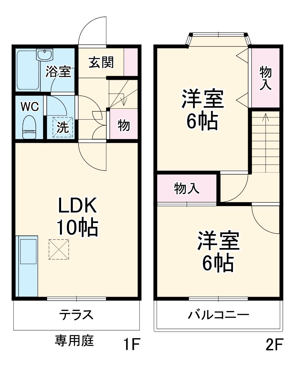 シティハウスα(2LDK)の間取り写真