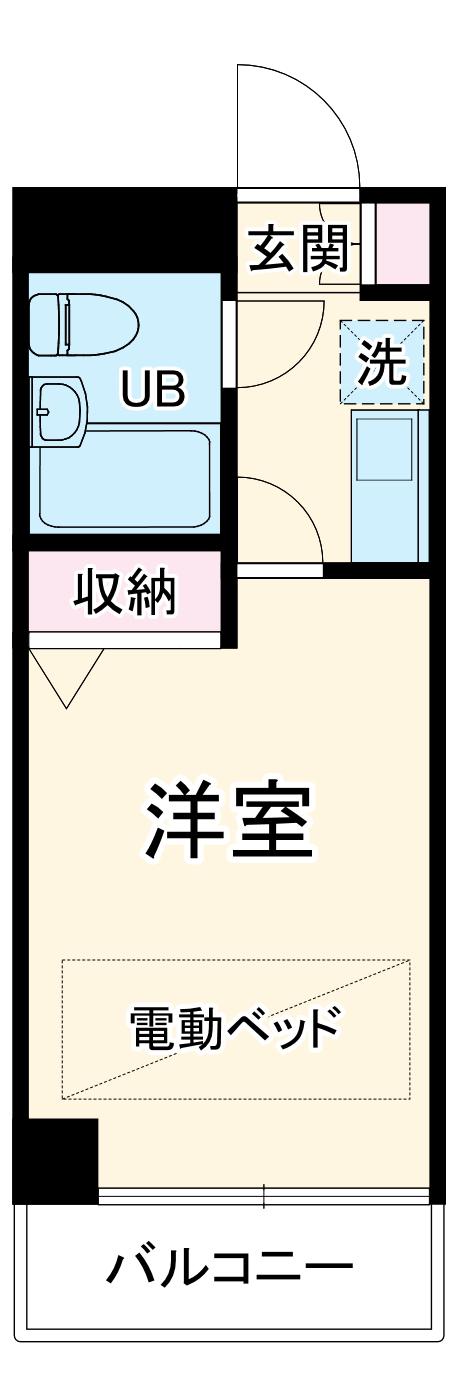 レジェンド相模原(1K/11階)の間取り写真