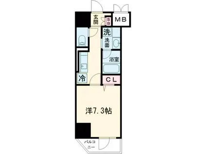 GRANDE FARE(1K/5階)の間取り写真