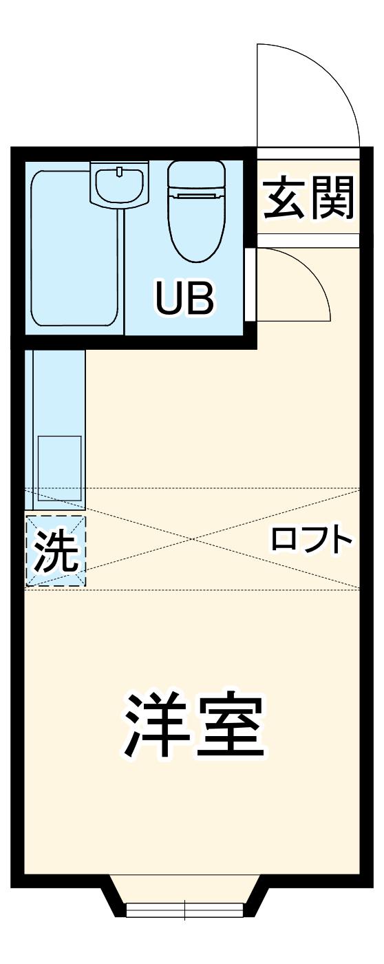 SURF HOUSE(ワンルーム/1階)の間取り写真