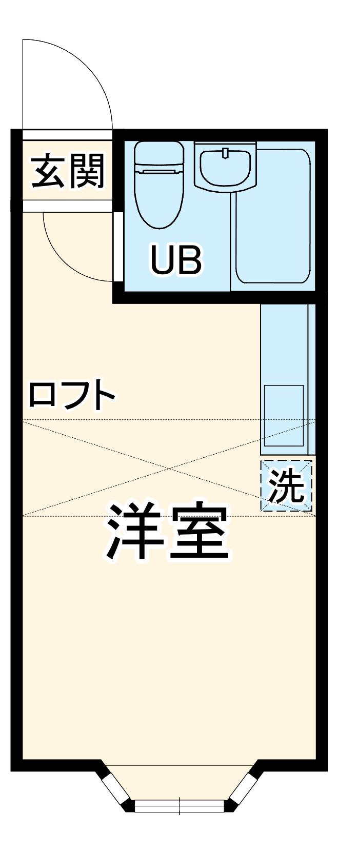 SURF HOUSE(ワンルーム/1階)の間取り写真