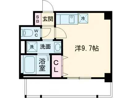 KDXレジデンス上野毛(ワンルーム/4階)の間取り写真