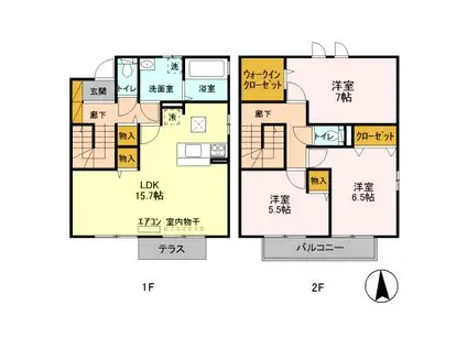 アドリア(3LDK)の間取り写真