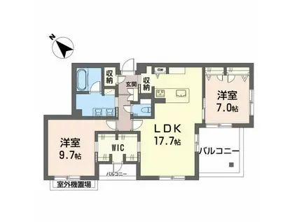 LUCA(2LDK/2階)の間取り写真