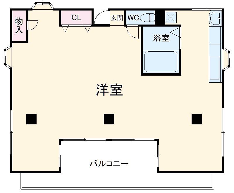 NYマンション(ワンルーム/4階)の間取り写真