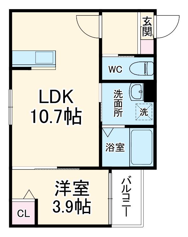 LECOCON桑名 Ⅴ(1LDK/1階)の間取り写真