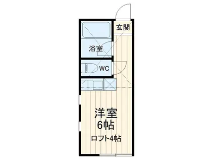 さくら川崎(ワンルーム/2階)の間取り写真
