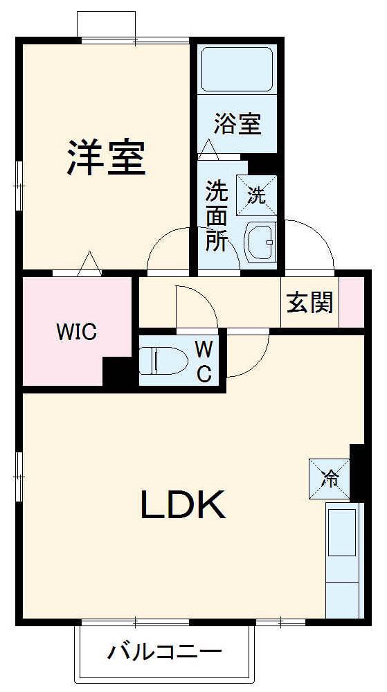 トップ7(1LDK/2階)の間取り写真