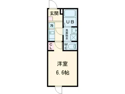 GRADUS高根台(1K/2階)の間取り写真