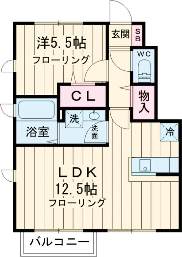 グリーンコーポ武蔵関(1LDK/1階)の間取り写真