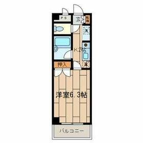 ビレッジコア八王子(1K/5階)の間取り写真
