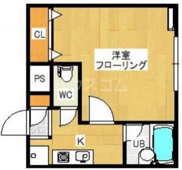 CQレジデンス赤羽西(1K/2階)の間取り写真