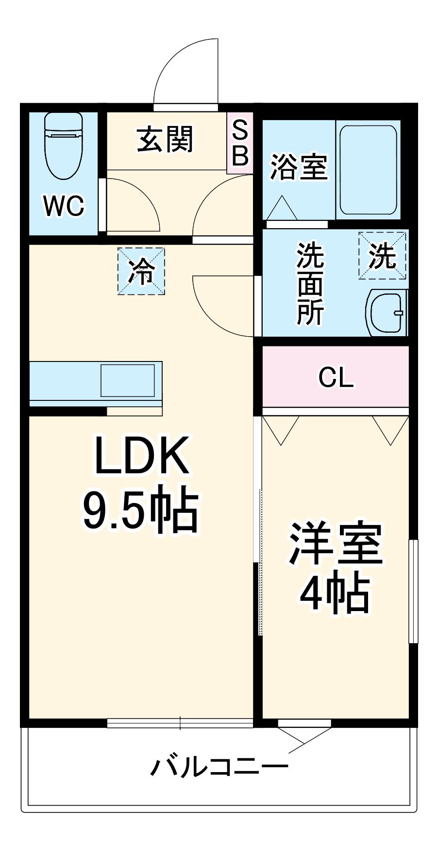 キャメル岩槻加倉(1LDK/3階)の間取り写真