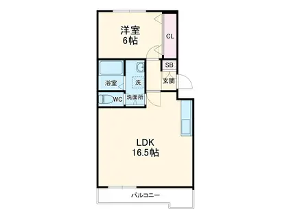 グリーンヒル藤が丘C(1LDK/2階)の間取り写真