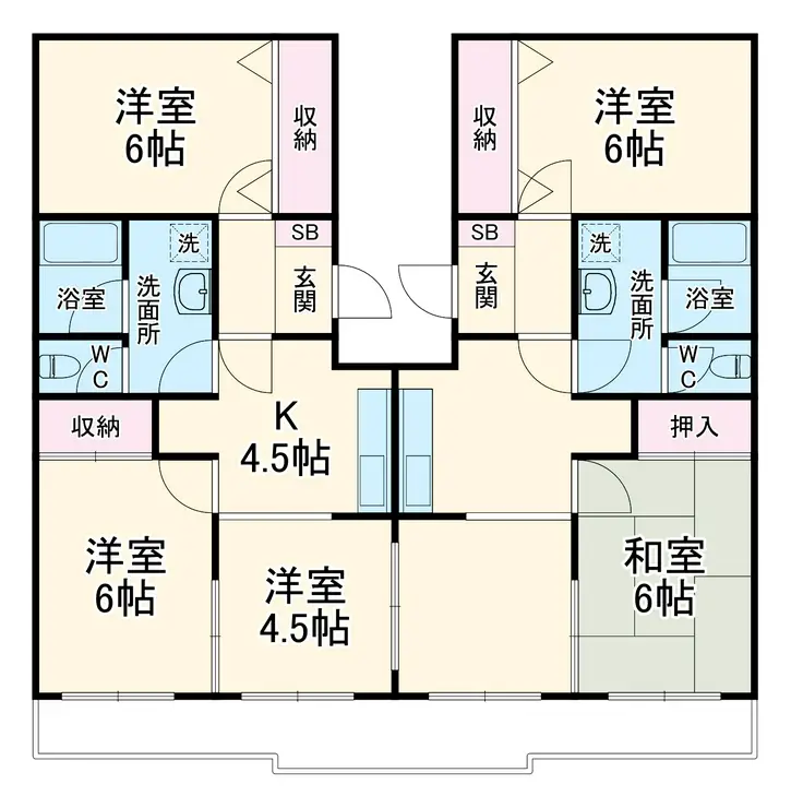 グリーンヒル藤が丘C 3階階 間取り