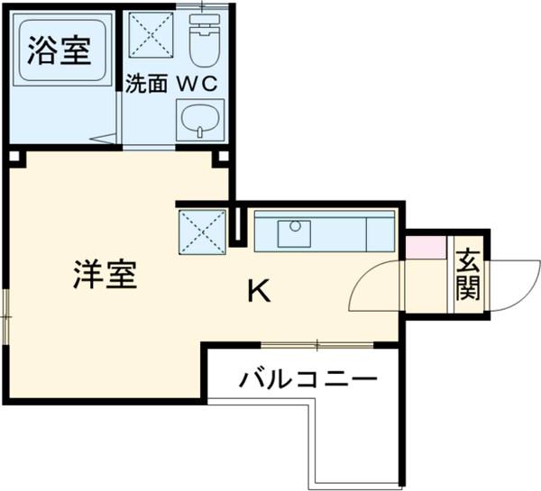 山手線 日暮里駅 徒歩7分 5階建 築11年(ワンルーム/3階)の間取り写真