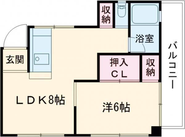 コーポ金内(1LDK/2階)の間取り写真