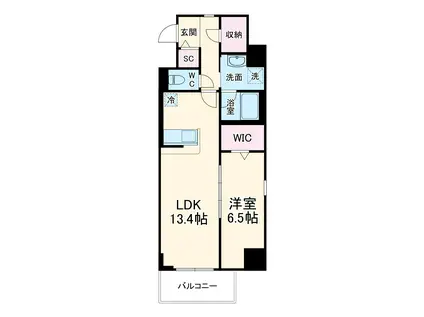 PRIME COZY(1LDK/3階)の間取り写真