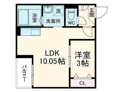 JACK NAKAOTAIⅠ(1LDK/3階)の間取り写真