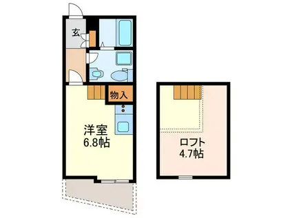 FLEURAGE(ワンルーム/1階)の間取り写真