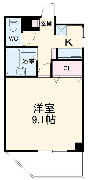 プレンティビル 5階階 間取り