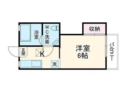 ハイムミツダ(1K/2階)の間取り写真