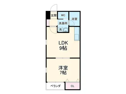フジメゾン名駅(1LDK/4階)の間取り写真