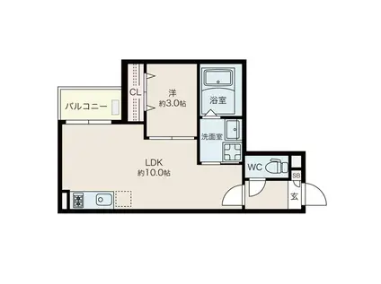 JACK BIWAJIMA Ⅰ(1LDK/1階)の間取り写真
