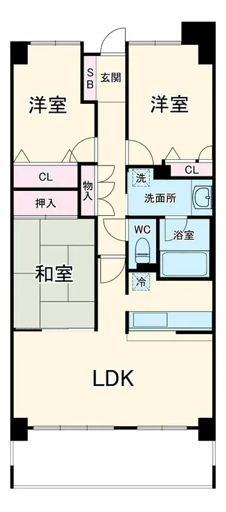 リーベスト東中山 3階階 間取り