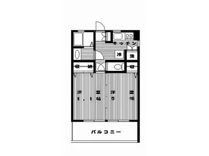 ラ ミアカーザ(2K/3階)の間取り写真