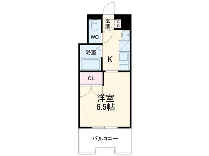 サフィールフォーレ65(1K/2階)の間取り写真