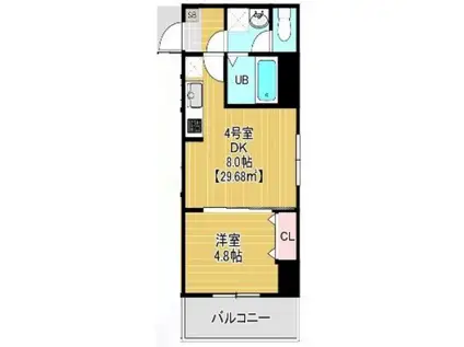 ニュートリノ要(1LDK/5階)の間取り写真